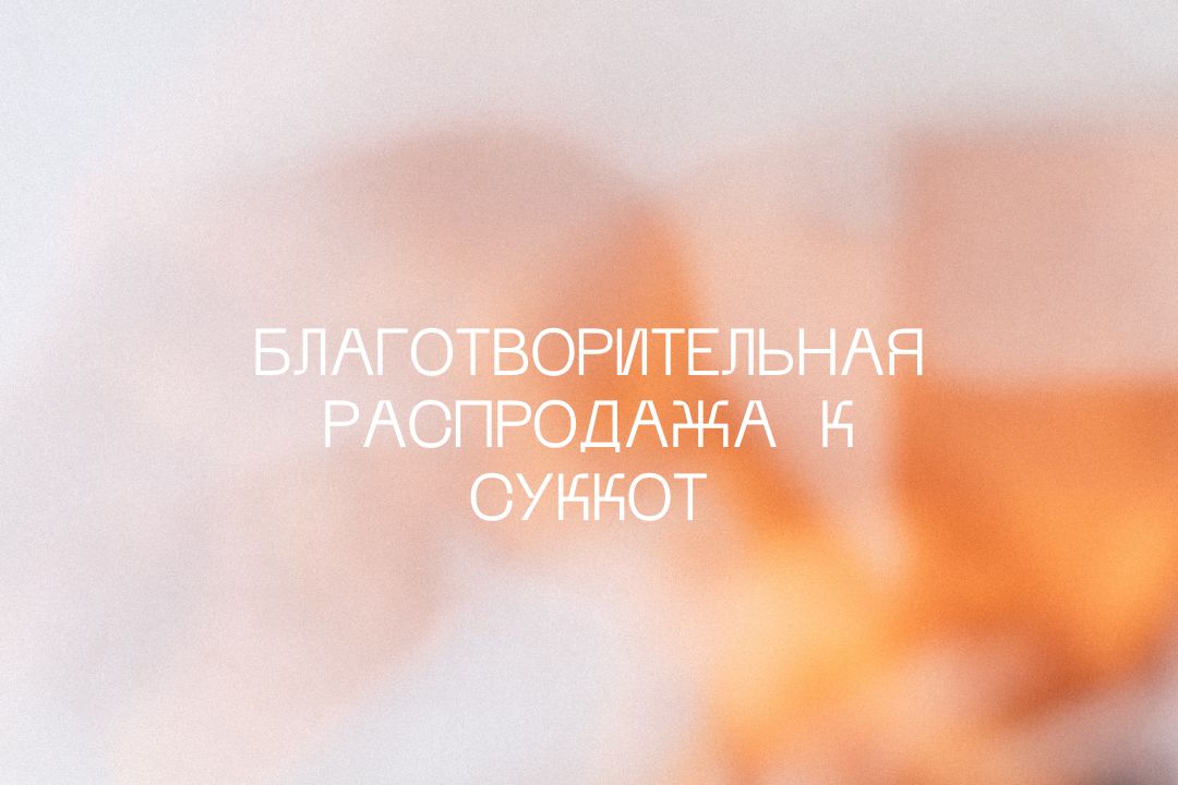  Благотворительная распродажа к Суккот