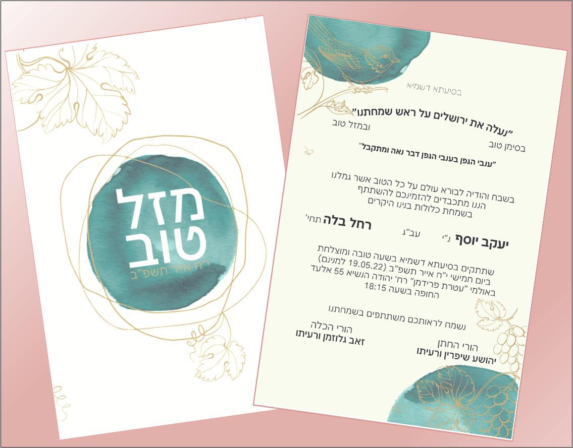 ראה את החתונה של הבן שלי